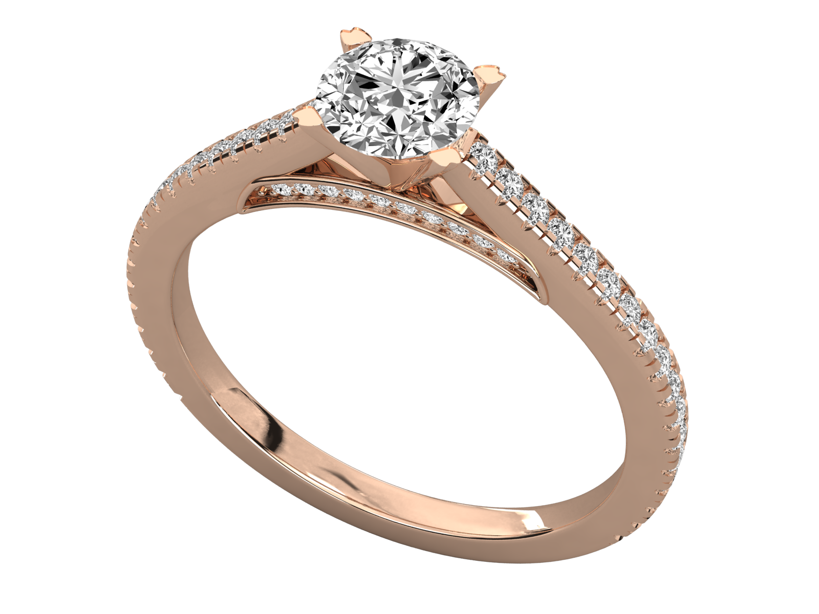 10K GOLD SOLITAIRE LAB GROWN DIAMOND LADIES RING.