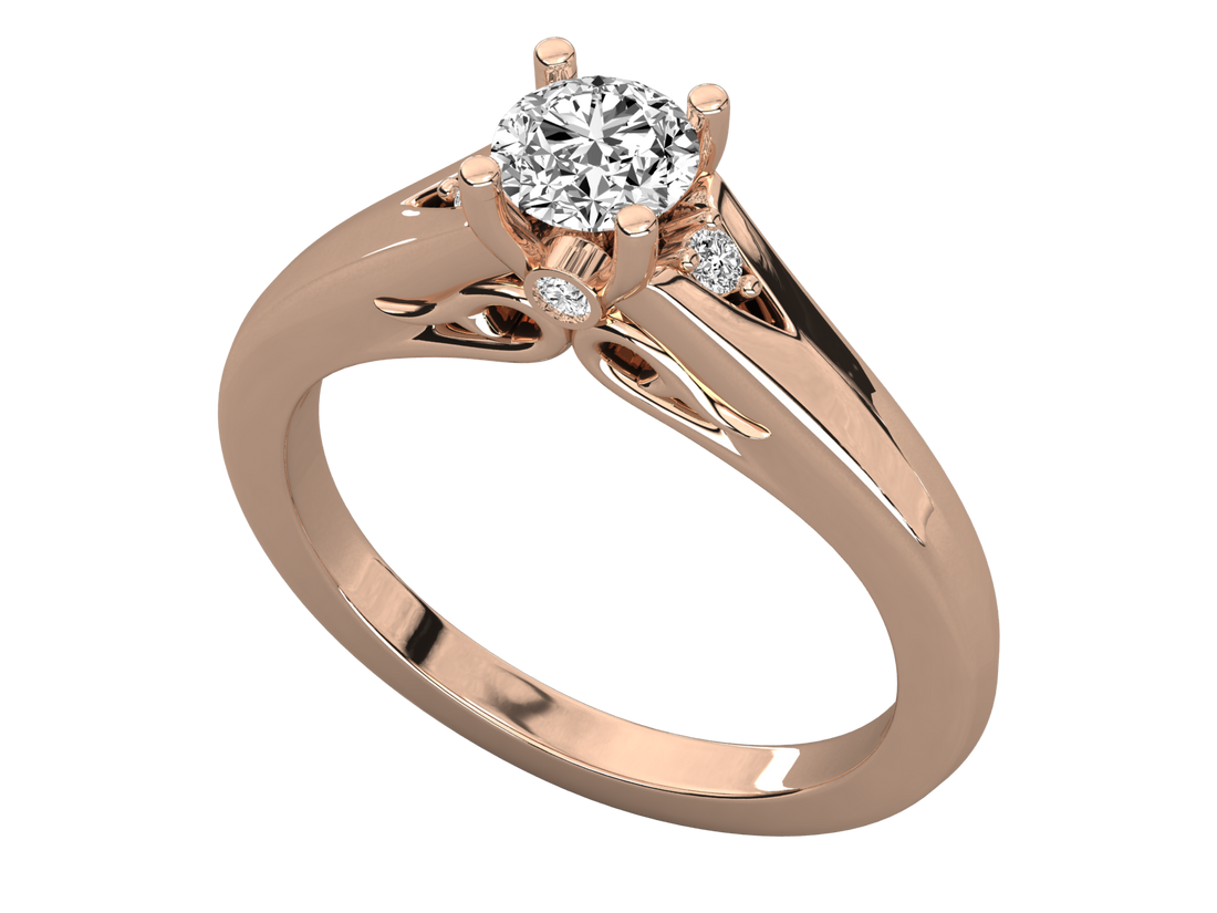10K GOLD SOLITAIRE  LAB GROWN DIAMOND LADIES  RING.