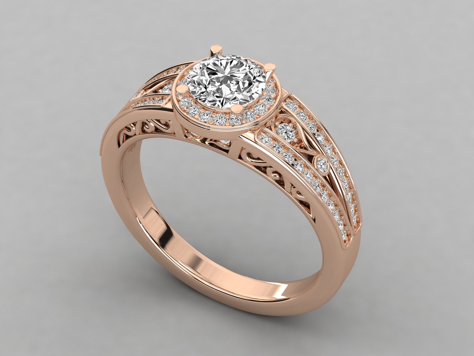 DIAMOND RING 18K GOLD SOLITAIRE  DIAMOND LADIES  RING.