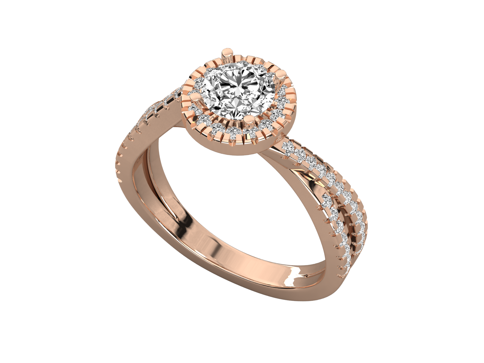 9K GOLD SOLITAIRE ROUND CUT LAB GROWN DIAMOND LADIES BRILLIANT RING.