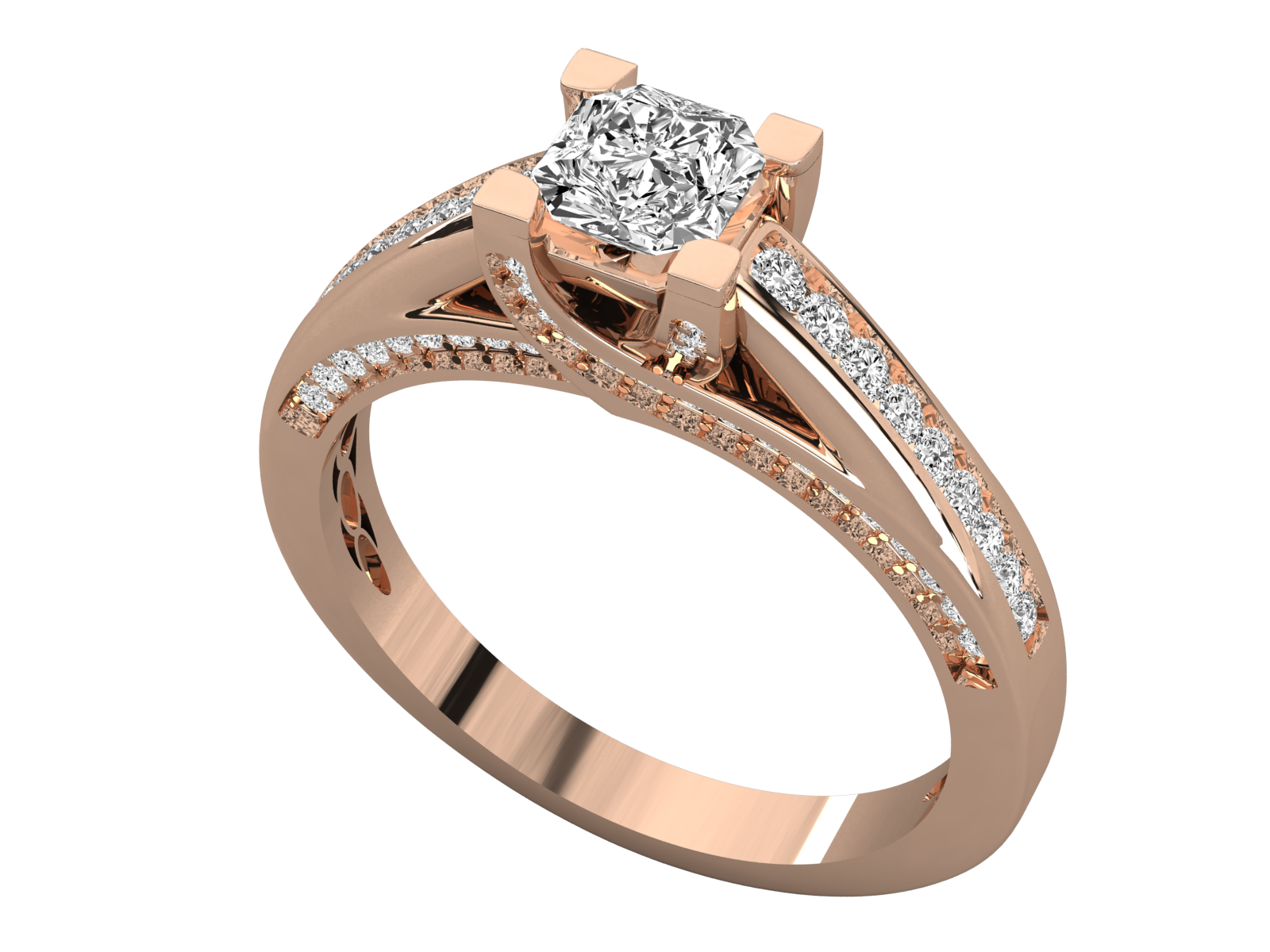 10K GOLD SOLITAIRE  LAB GROWN DIAMOND LADIES RING.