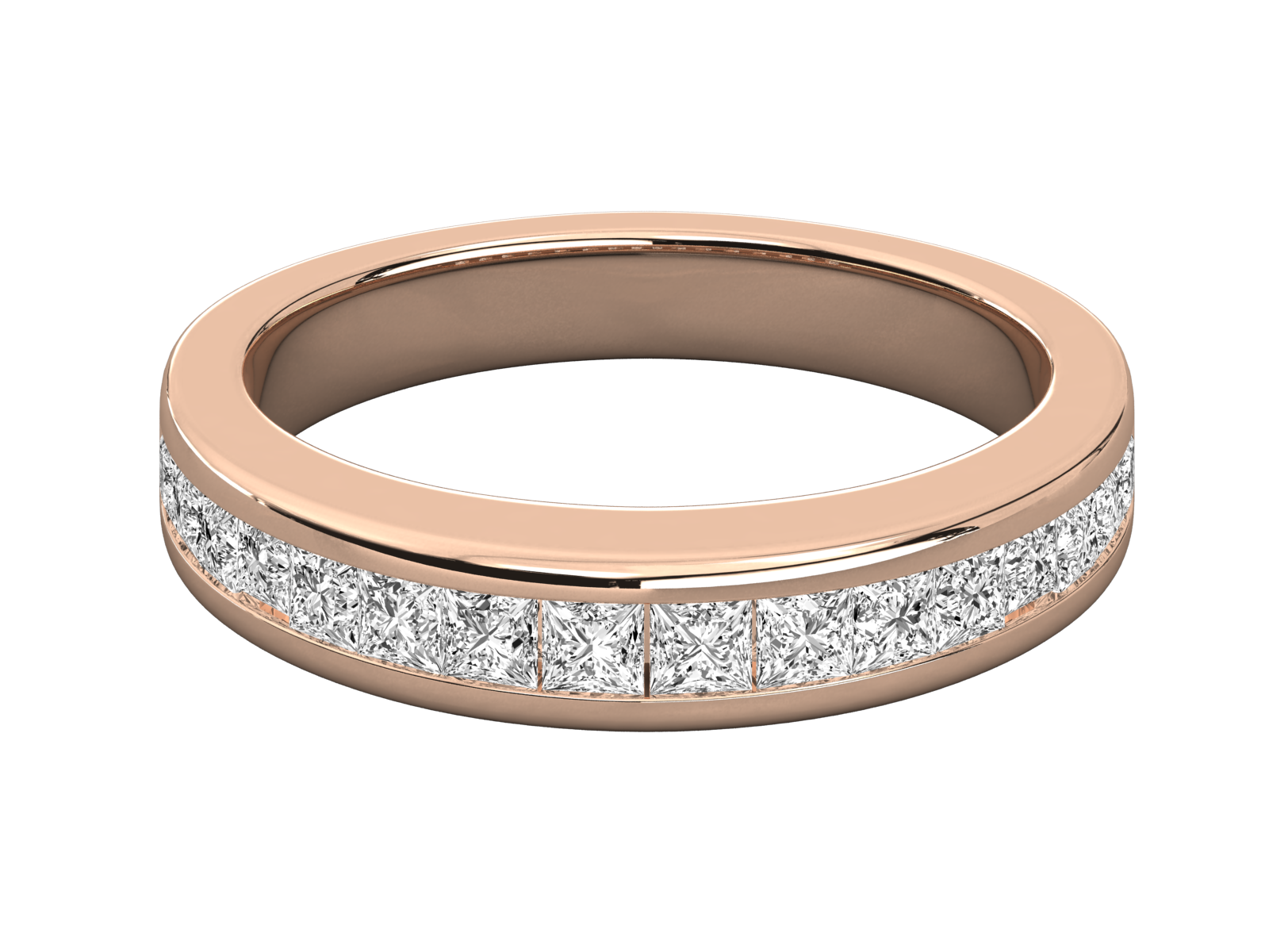 10K GOLD  LAB GROWN DIAMOND LADIES BAND RING.