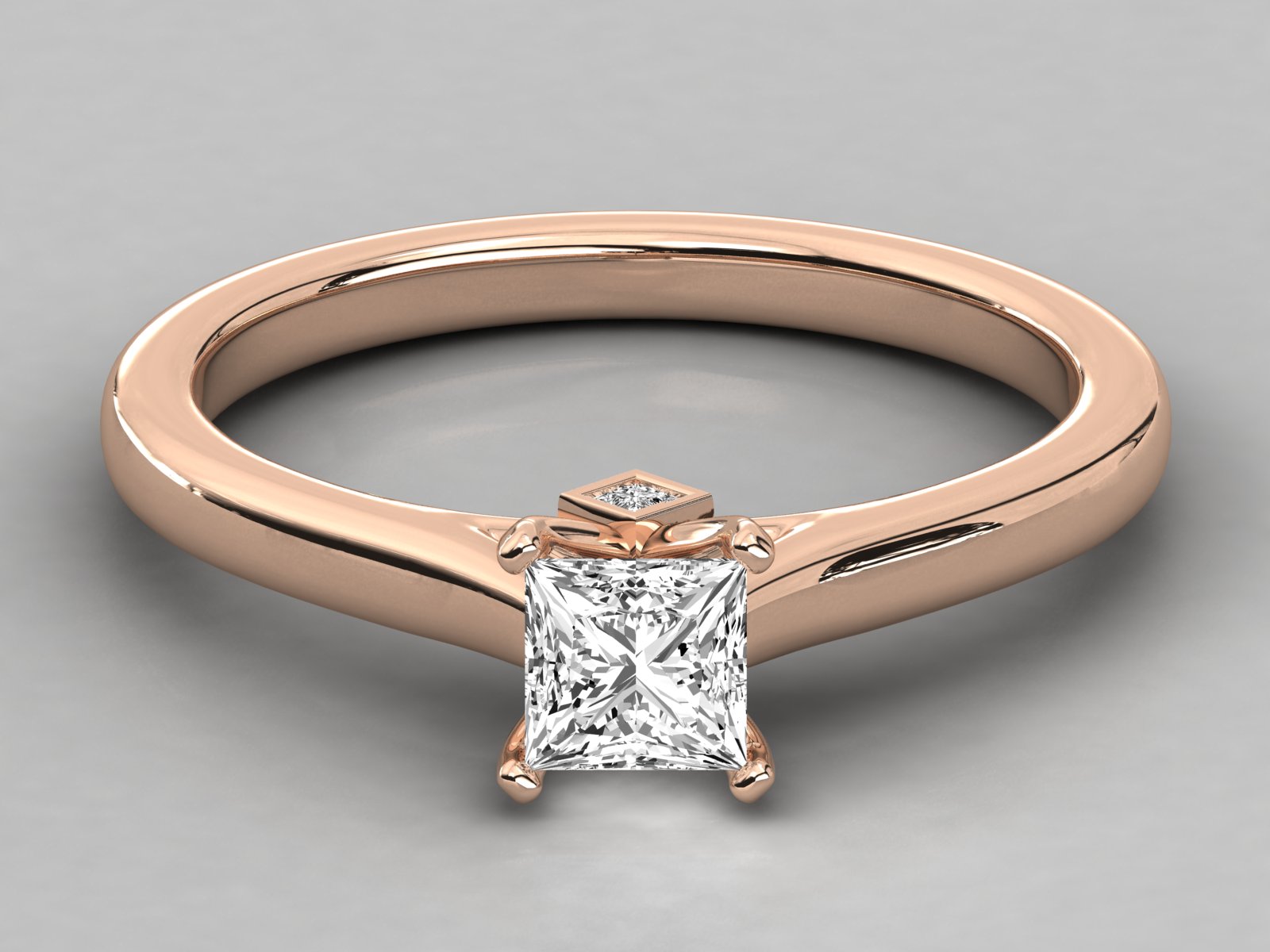 10K GOLD SOLITAIRE  LAB GROWN DIAMOND LADIES  RING.