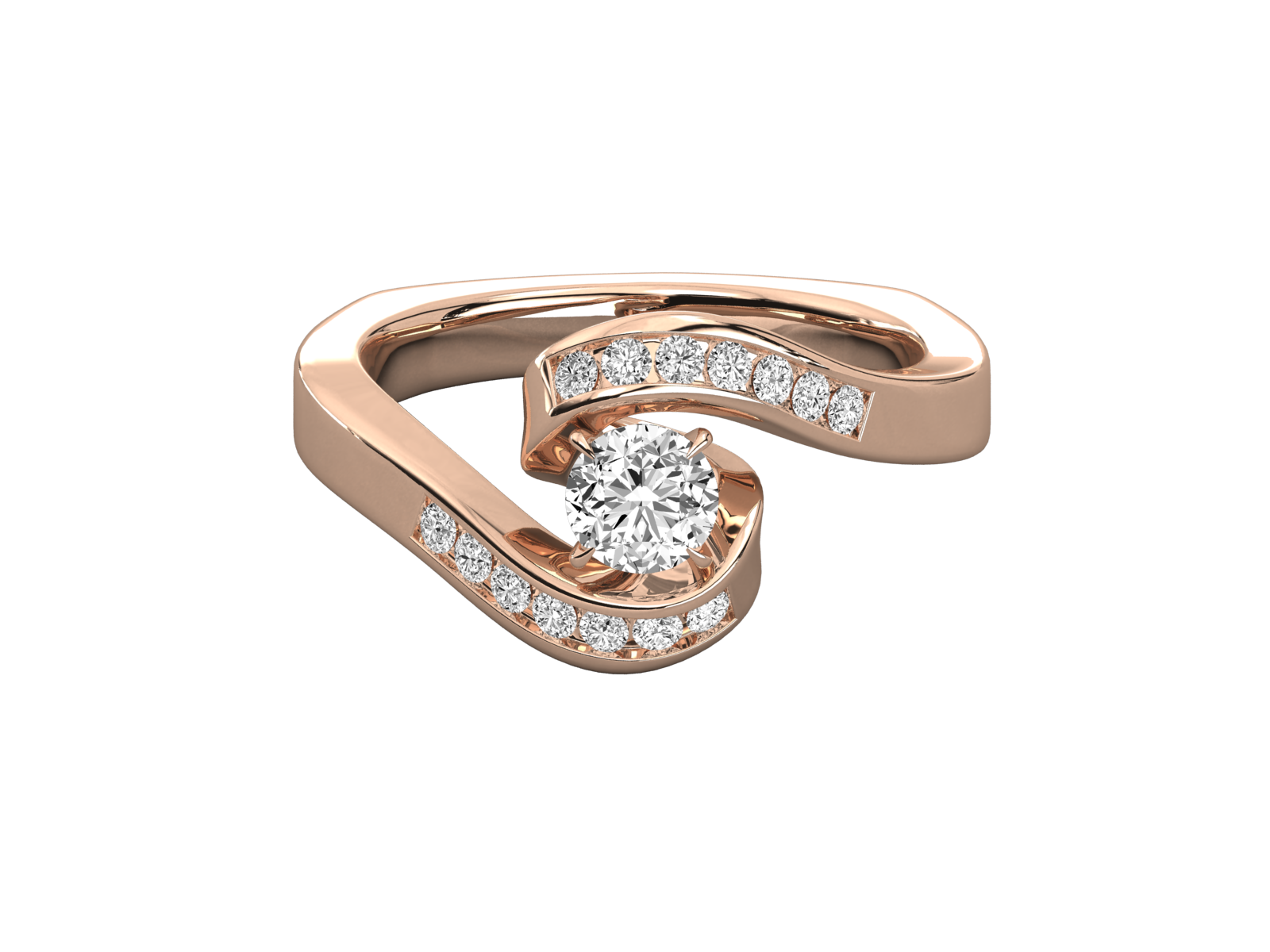 10K GOLD SOLITAIRE  LAB GROWN DIAMOND LADIES  RING.