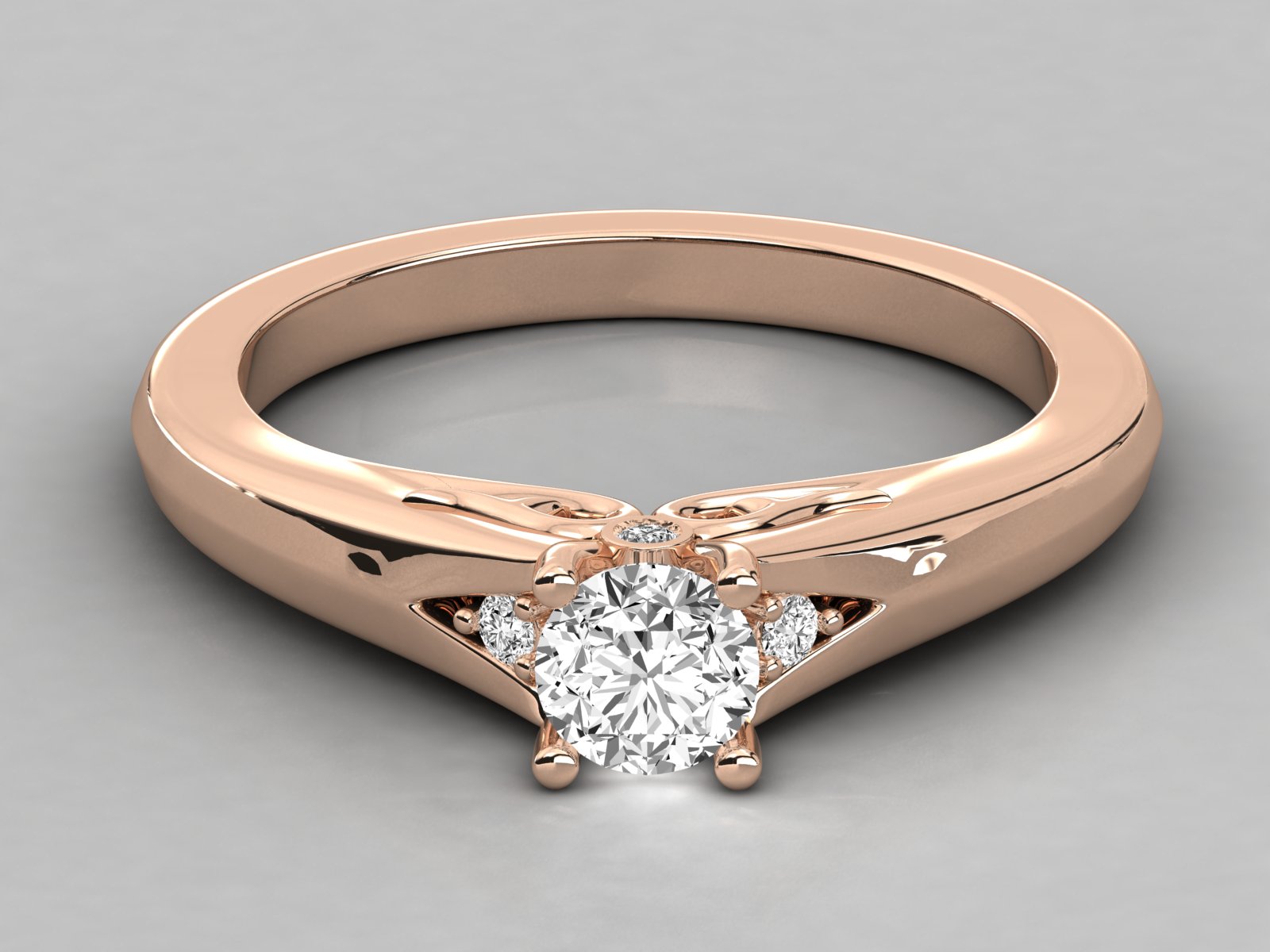 10K GOLD SOLITAIRE  LAB GROWN DIAMOND LADIES  RING.