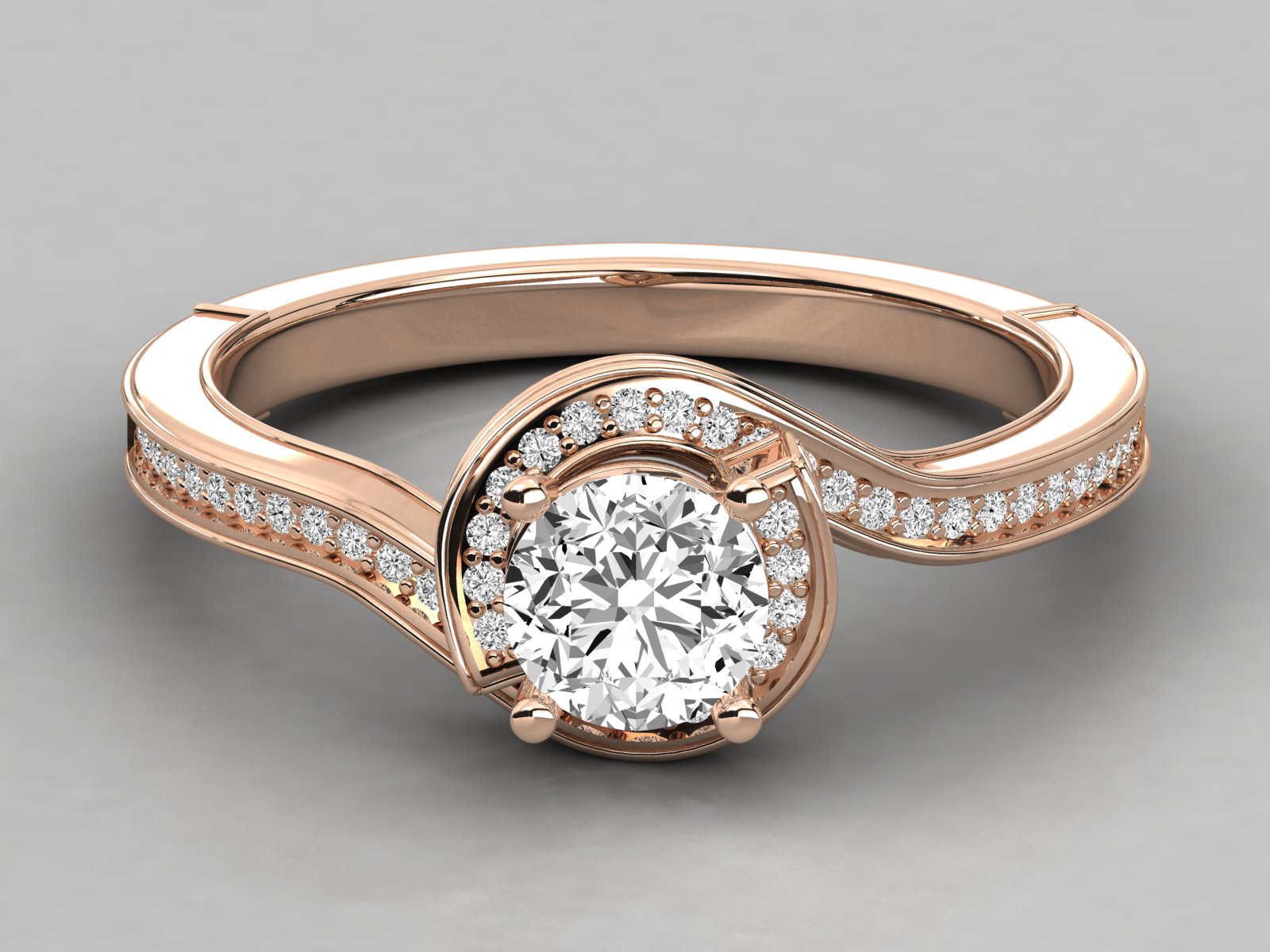 10K GOLD SOLITAIRE  LAB GROWN DIAMOND LADIES  RING.