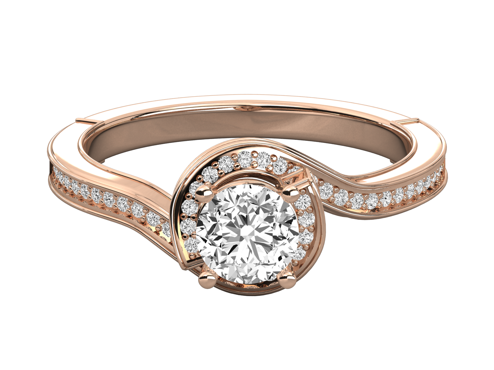 10K GOLD SOLITAIRE  LAB GROWN DIAMOND LADIES  RING.