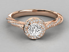 9k GOLD SOLITAIRE LAB GROWN DIAMOND LADIES  RING.