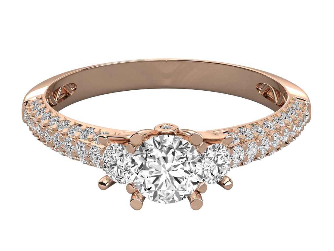 10K GOLD SOLITAIRE  LAB GROWN DIAMOND LADIES  RING.