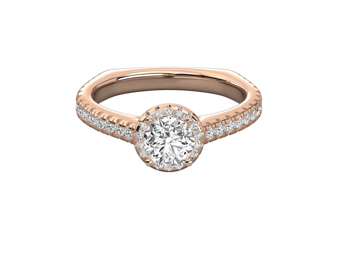 14K GOLD SOLITAIRE  DIAMOND LADIES BRILLIANT RING.