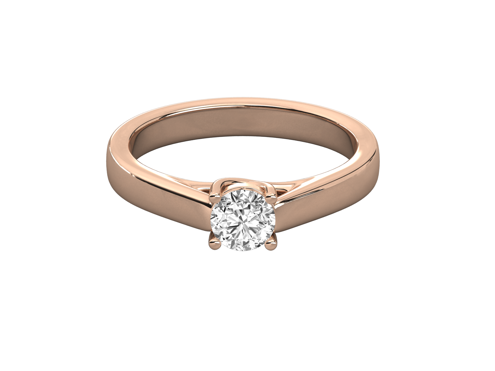 10K GOLD SOLITAIRE DIAMOND  BRILLIANT RING.