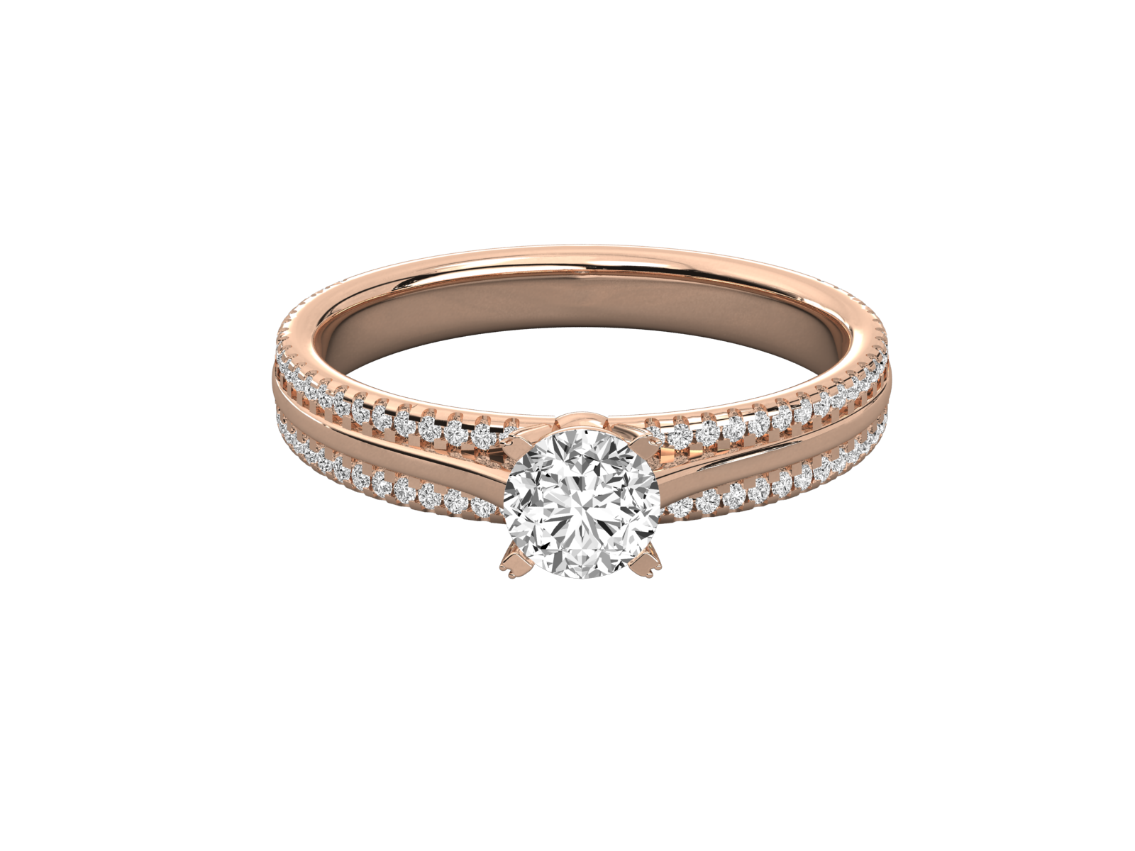 9K GOLD SOLITAIRE LAB GROWN DIAMOND LADIES  RING.
