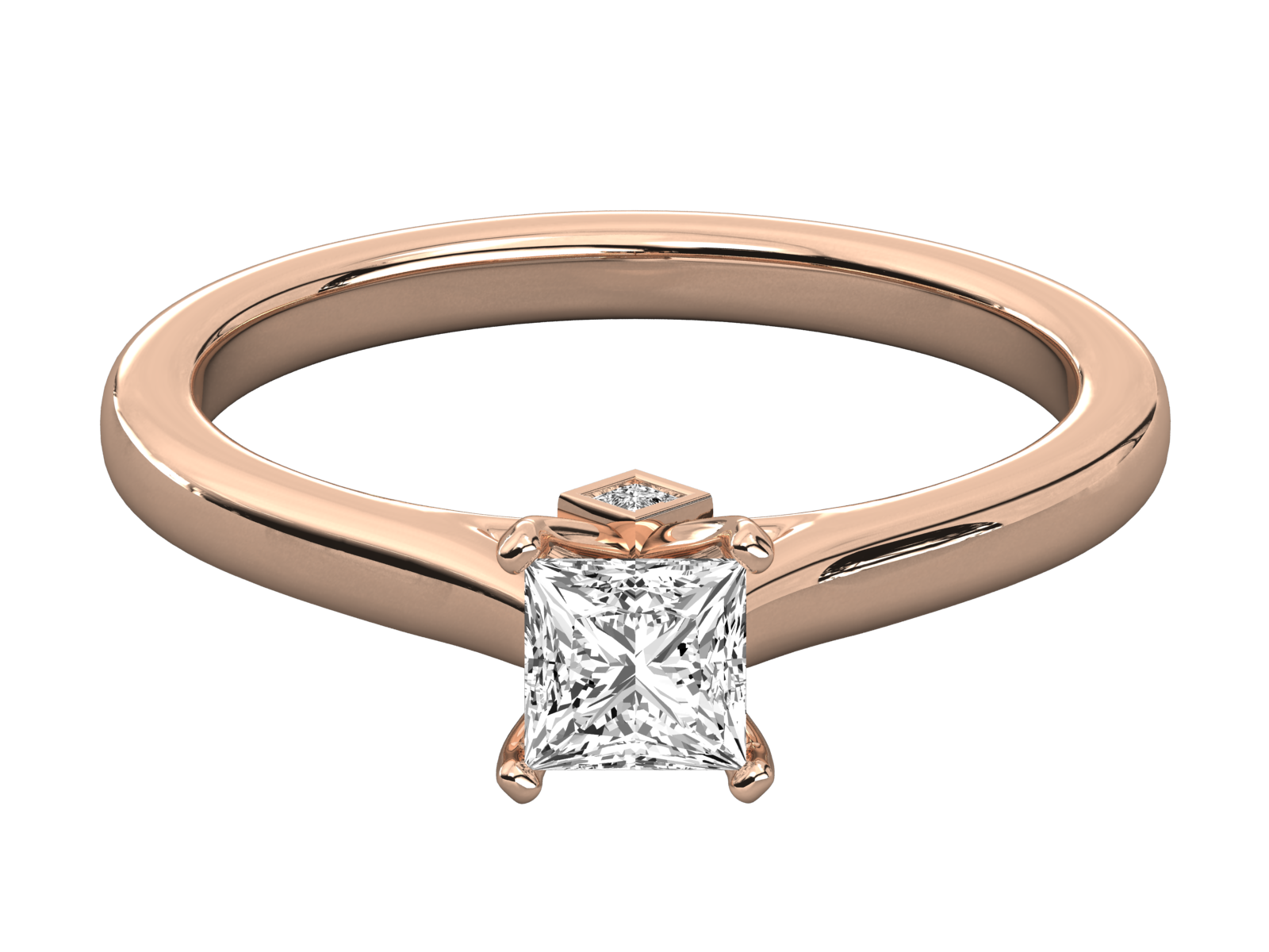 10K GOLD SOLITAIRE  LAB GROWN DIAMOND LADIES  RING.