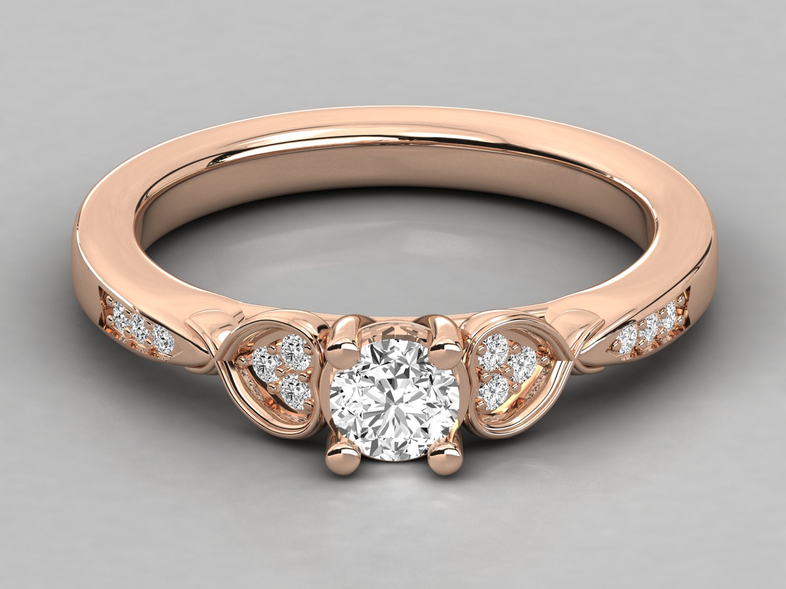 10K GOLD SOLITAIRE  LAB GROWN DIAMOND LADIES  RING.