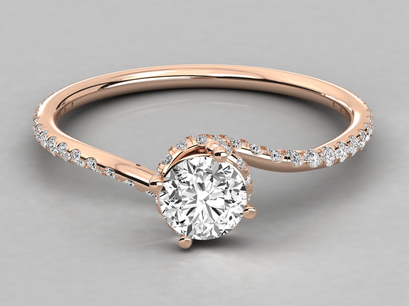 10K GOLD SOLITAIRE LAB GROWN DIAMOND LADIES  RING.