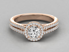 10K GOLD SOLITAIRE  LAB GROWN DIAMOND LADIES RING.