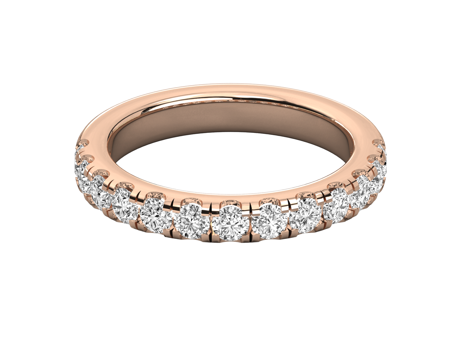 10K GOLD  LAB GROWN DIAMOND LADIES BAND RING.