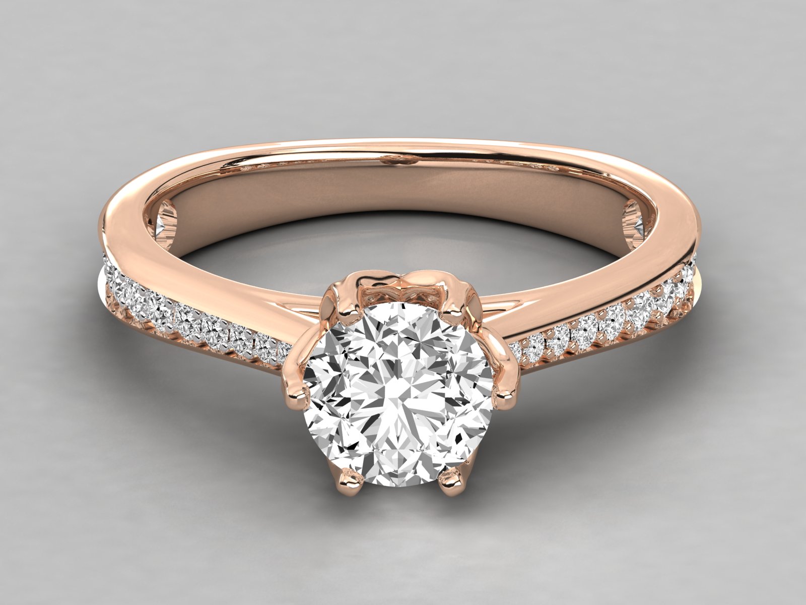 10K GOLD SOLITAIRE LAB GROWN DIAMOND LADIES  RING.