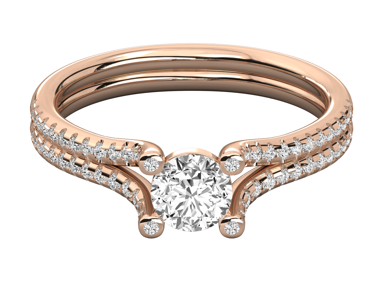 10K GOLD SOLITAIRE LAB GROWN DIAMOND LADIES  RING.