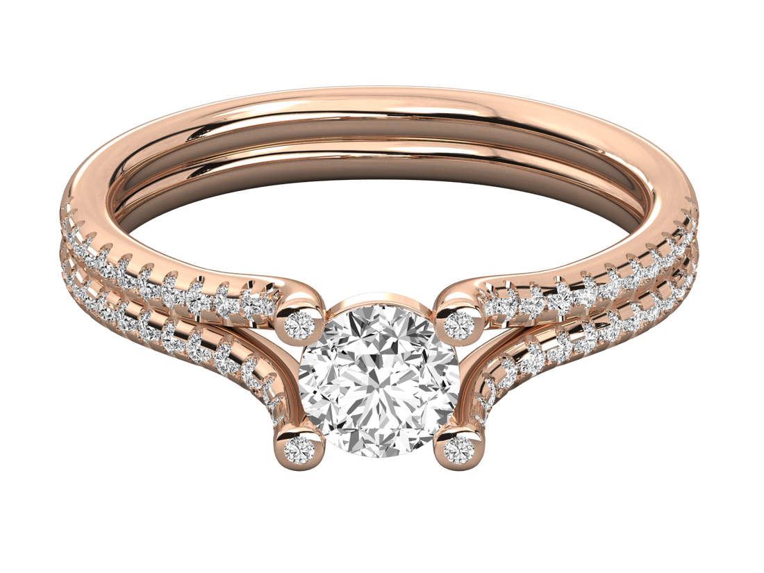10K GOLD SOLITAIRE LAB GROWN DIAMOND LADIES  RING.