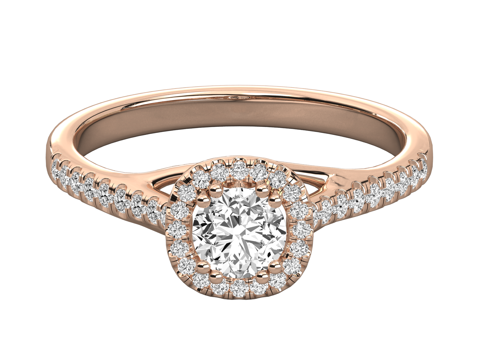 10K GOLD LAB GROWN DIAMOND RING.