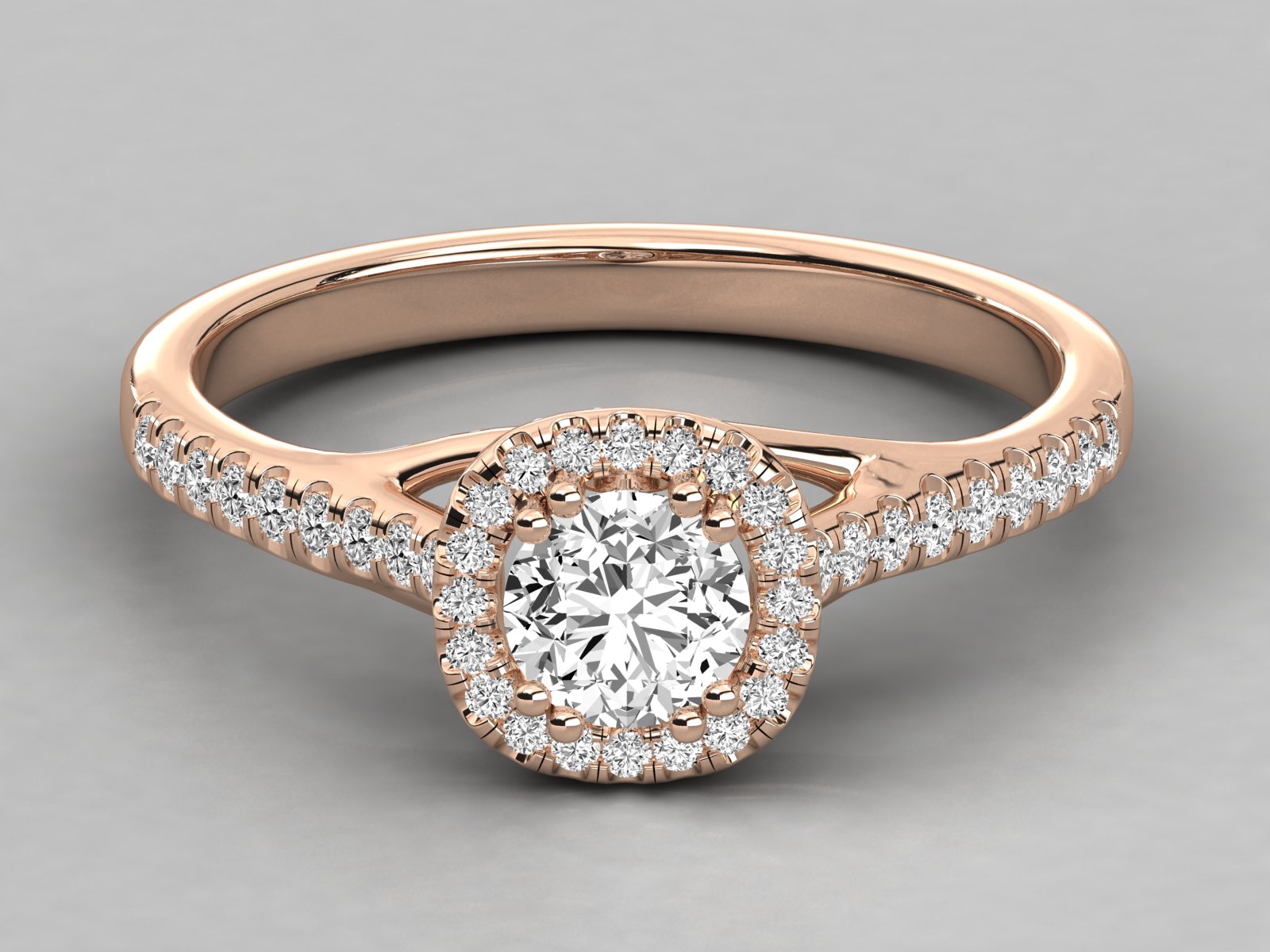 10K GOLD LAB GROWN DIAMOND RING.