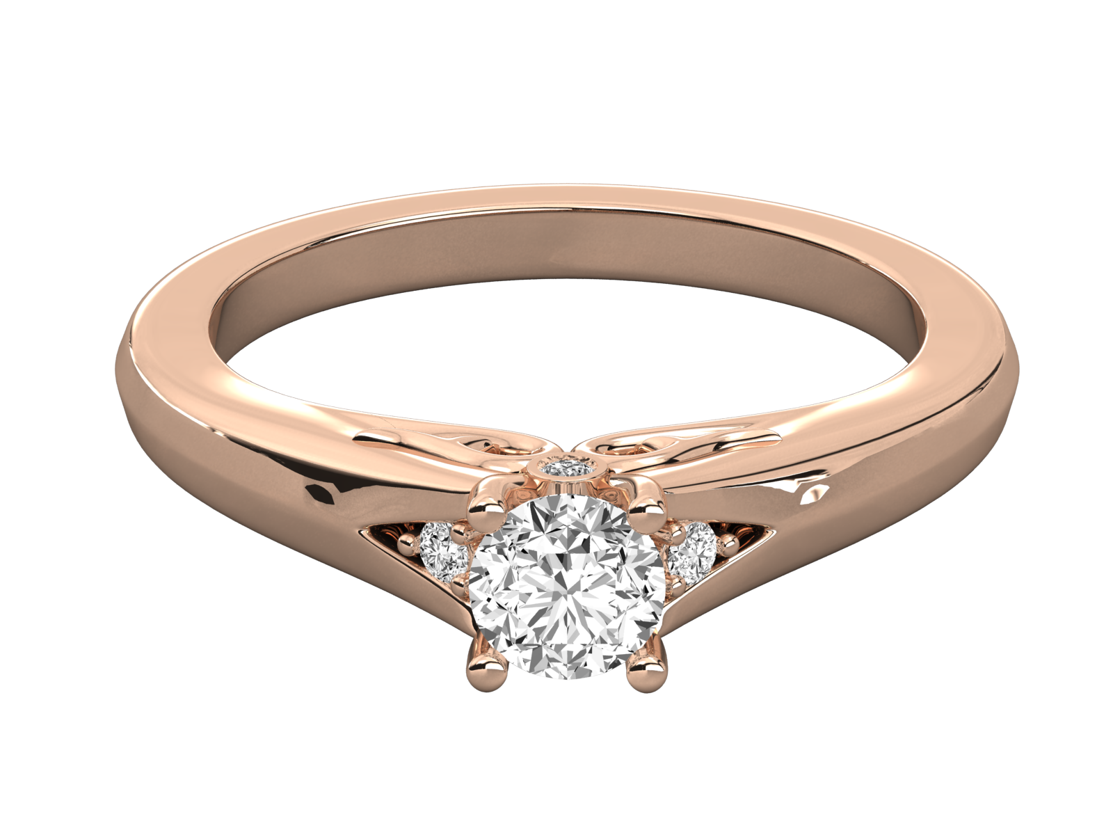 10K GOLD SOLITAIRE  LAB GROWN DIAMOND LADIES  RING.