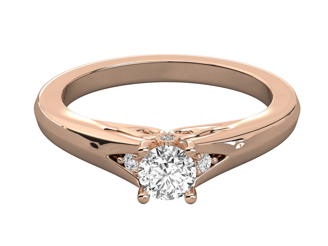 10K GOLD SOLITAIRE  LAB GROWN DIAMOND LADIES  RING.