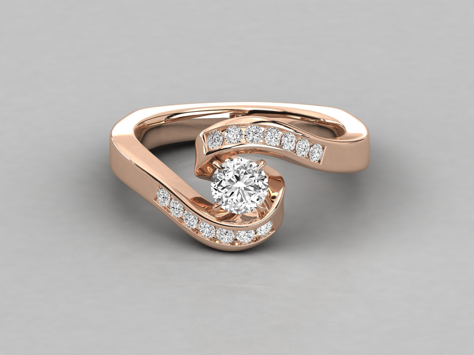 10K GOLD SOLITAIRE  LAB GROWN DIAMOND LADIES  RING.
