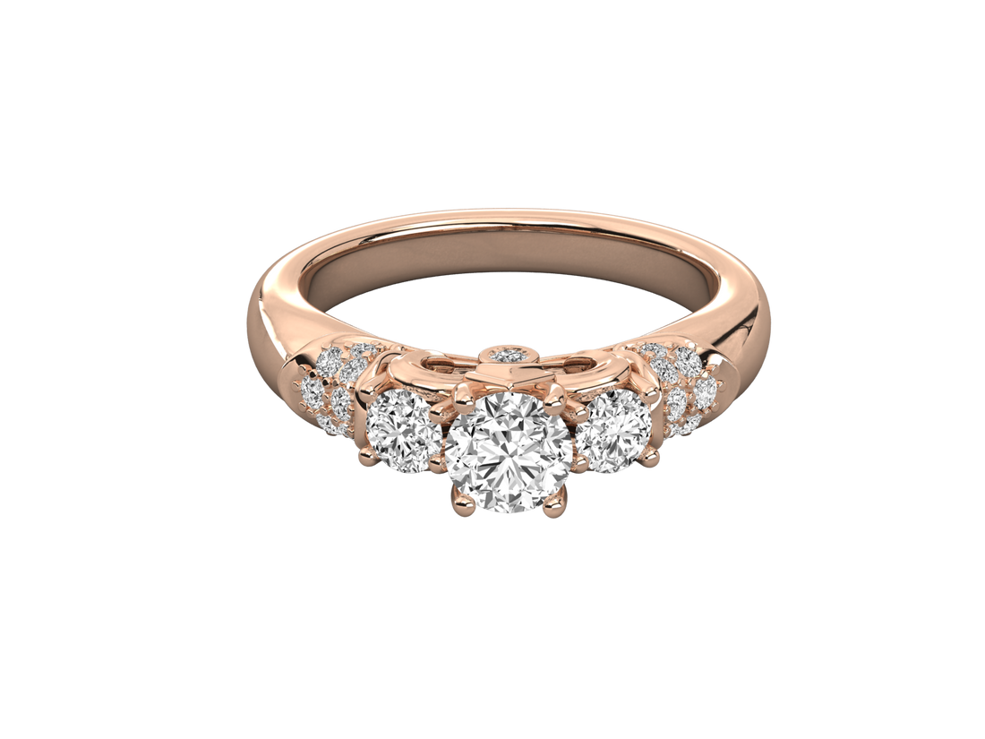 10K GOLD SOLITAIRE  LAB GROWN DIAMOND LADIES  RING.