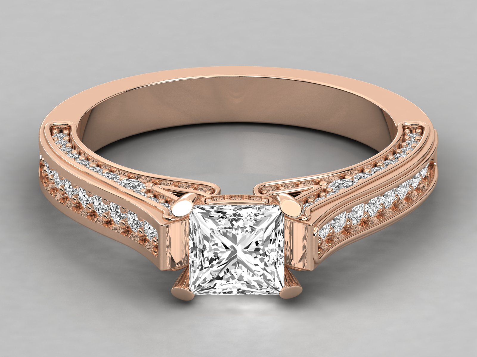 9K SOLITAIRE  LAB GROWN DIAMOND LADIES  RING.