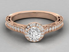 10K GOLD SOLITAIRE  LAB GROWN DIAMOND LADIES  RING.