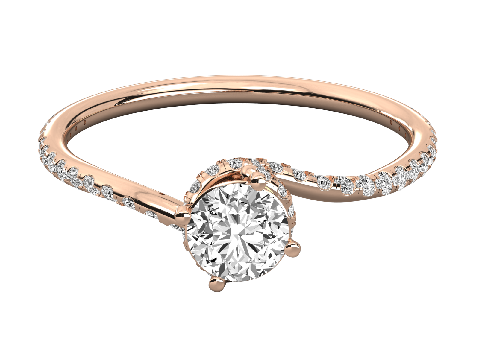 10K GOLD SOLITAIRE LAB GROWN DIAMOND LADIES  RING.