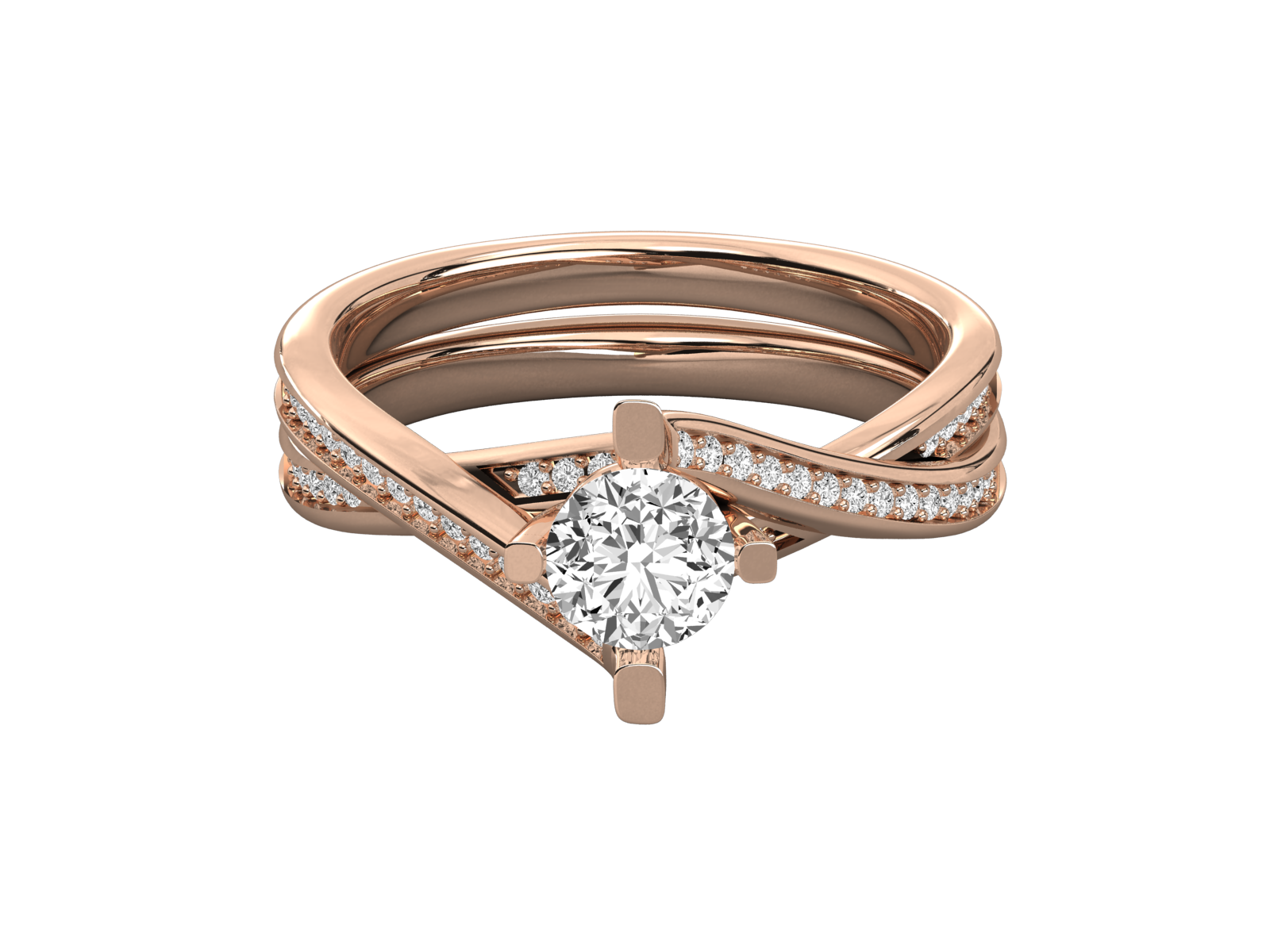 10K GOLD SOLITAIRE LAB GROWN DIAMOND  BRILLIANT RING.
