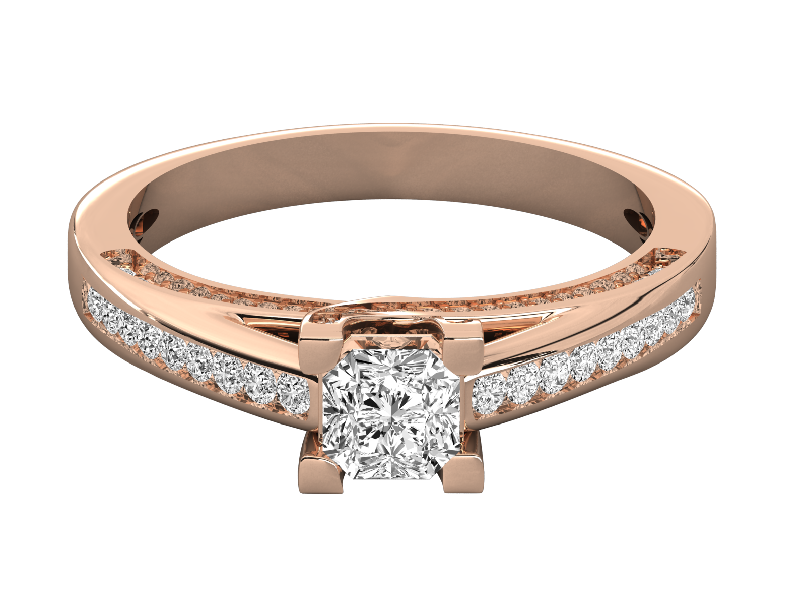 10K GOLD SOLITAIRE  LAB GROWN DIAMOND LADIES RING.