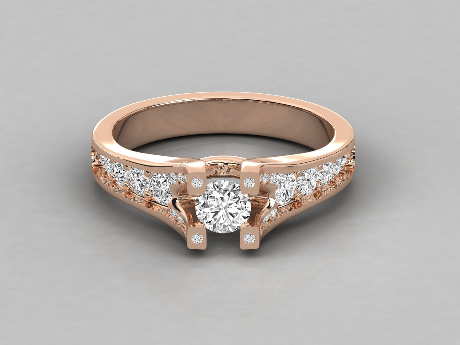 10K GOLD SOLITAIRE  LAB GROWN DIAMOND LADIES  RING.
