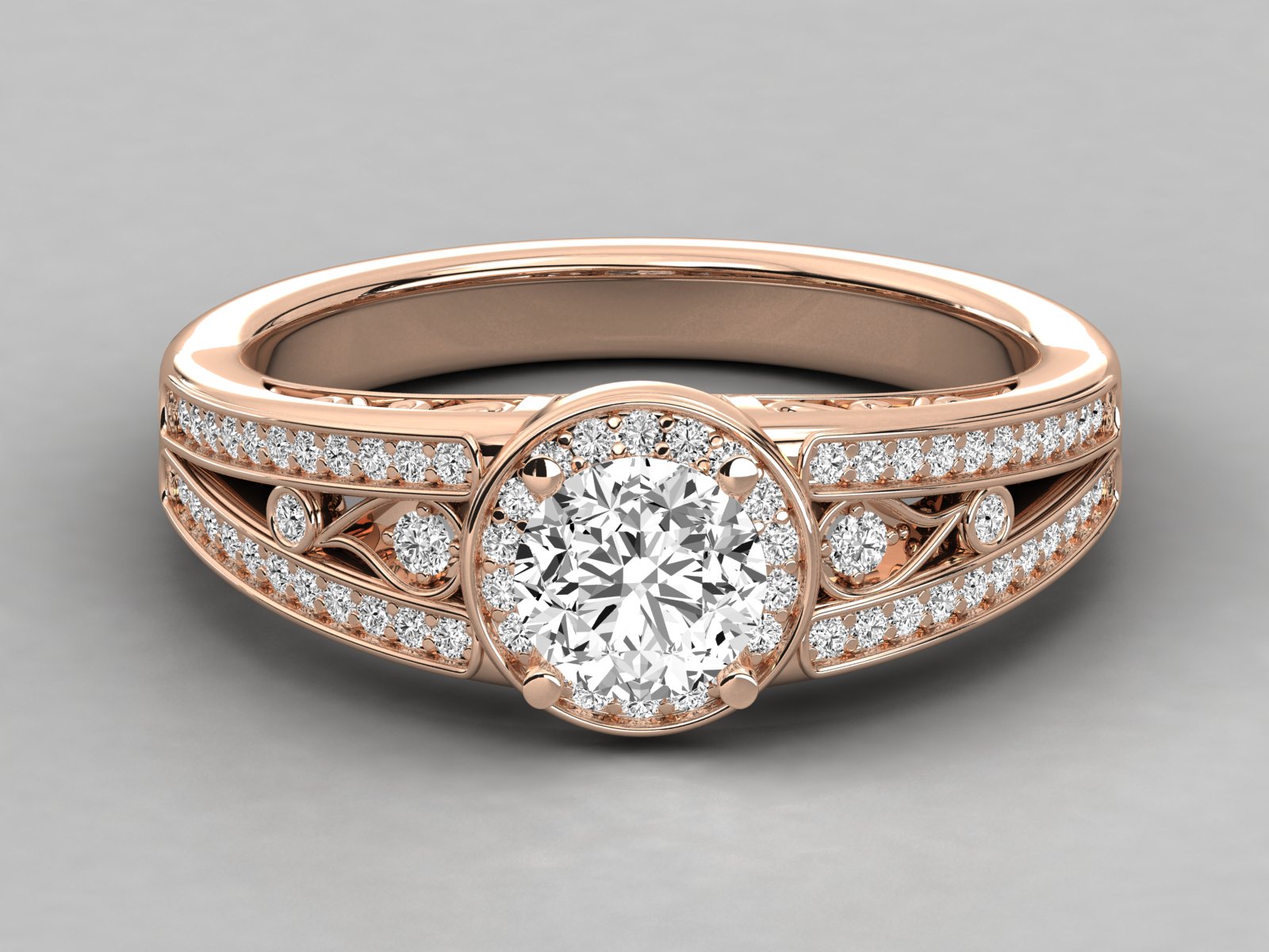 DIAMOND RING 18K GOLD SOLITAIRE  DIAMOND LADIES  RING.