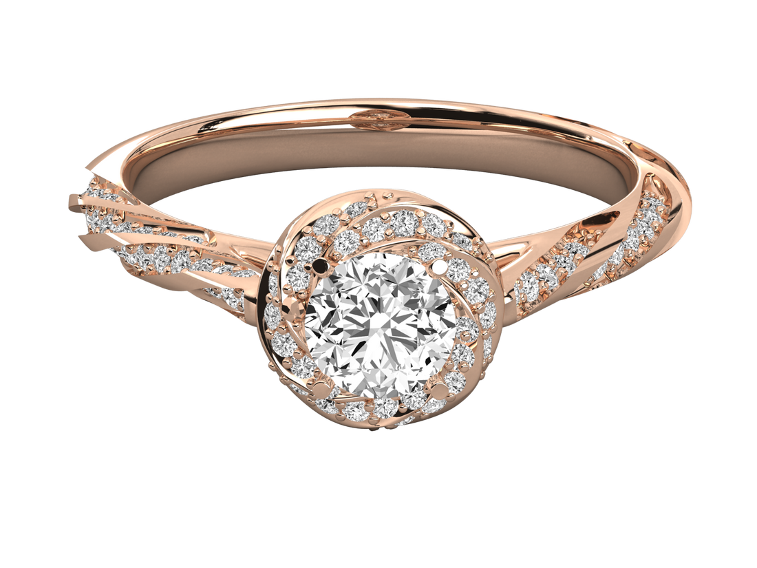 10k GOLD SOLITAIRE  LAB GROWN DIAMOND RING.