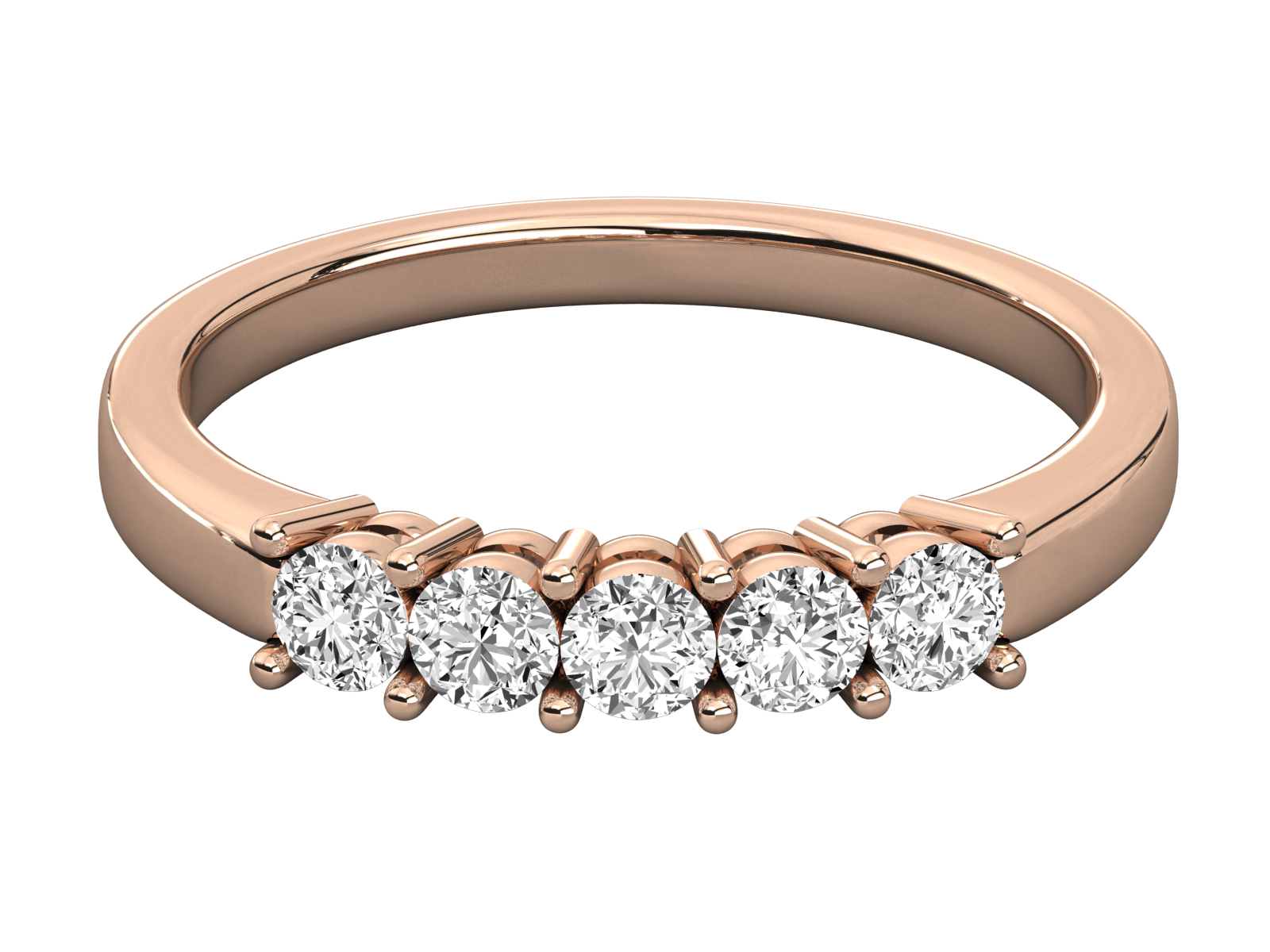 10K  LAB GROWN DIAMOND LADIES BRILLIANT BAND RING.