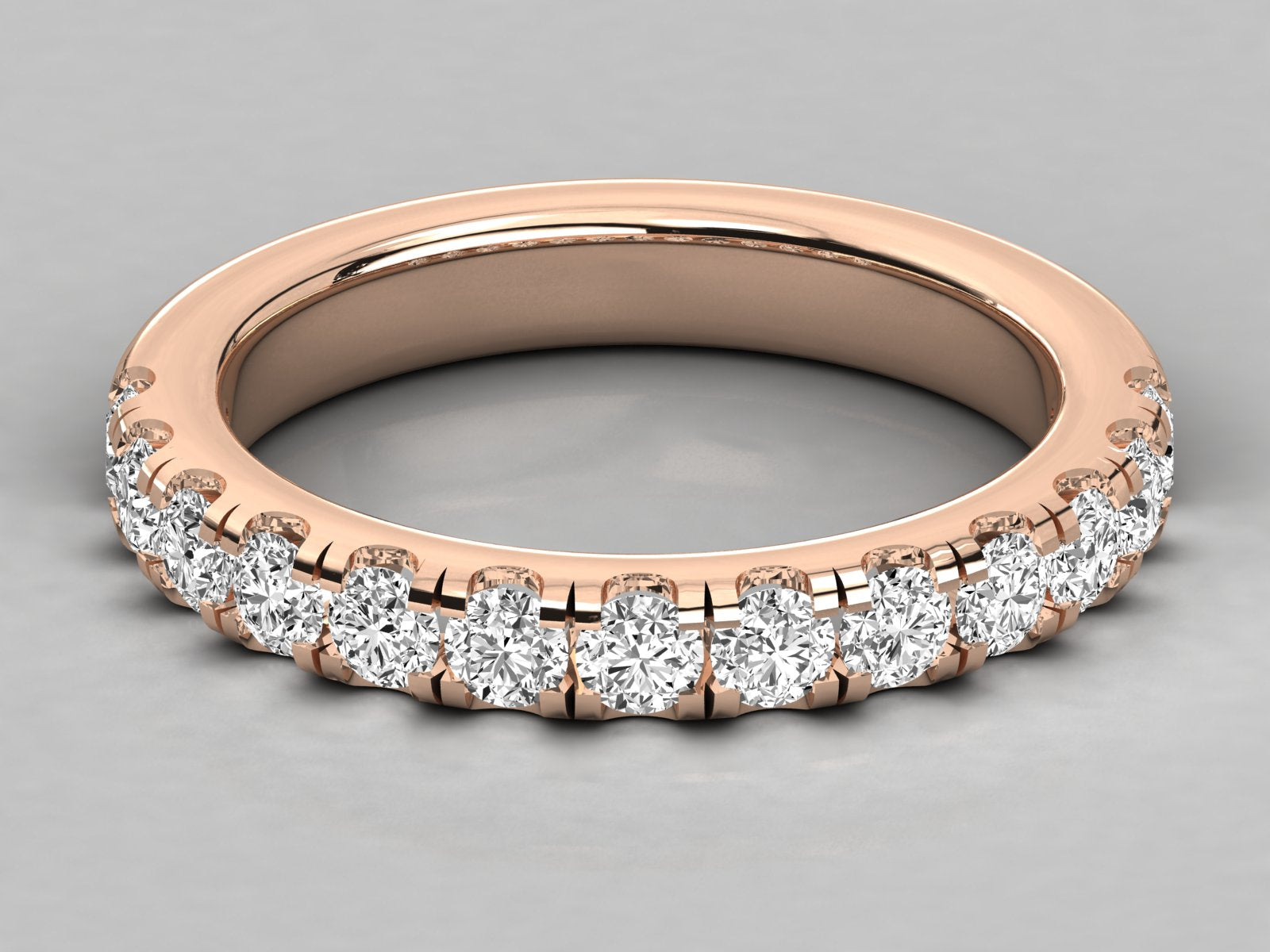 10K GOLD  LAB GROWN DIAMOND LADIES BAND RING.