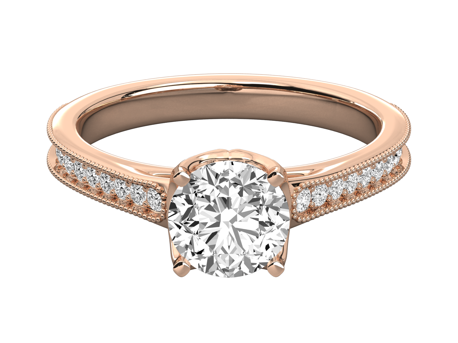 10K GOLD SOLITAIRE  LAB GROWN DIAMOND LADIES  RING.