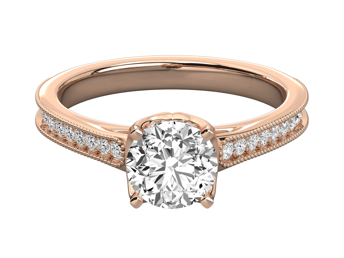 10K GOLD SOLITAIRE  LAB GROWN DIAMOND LADIES  RING.