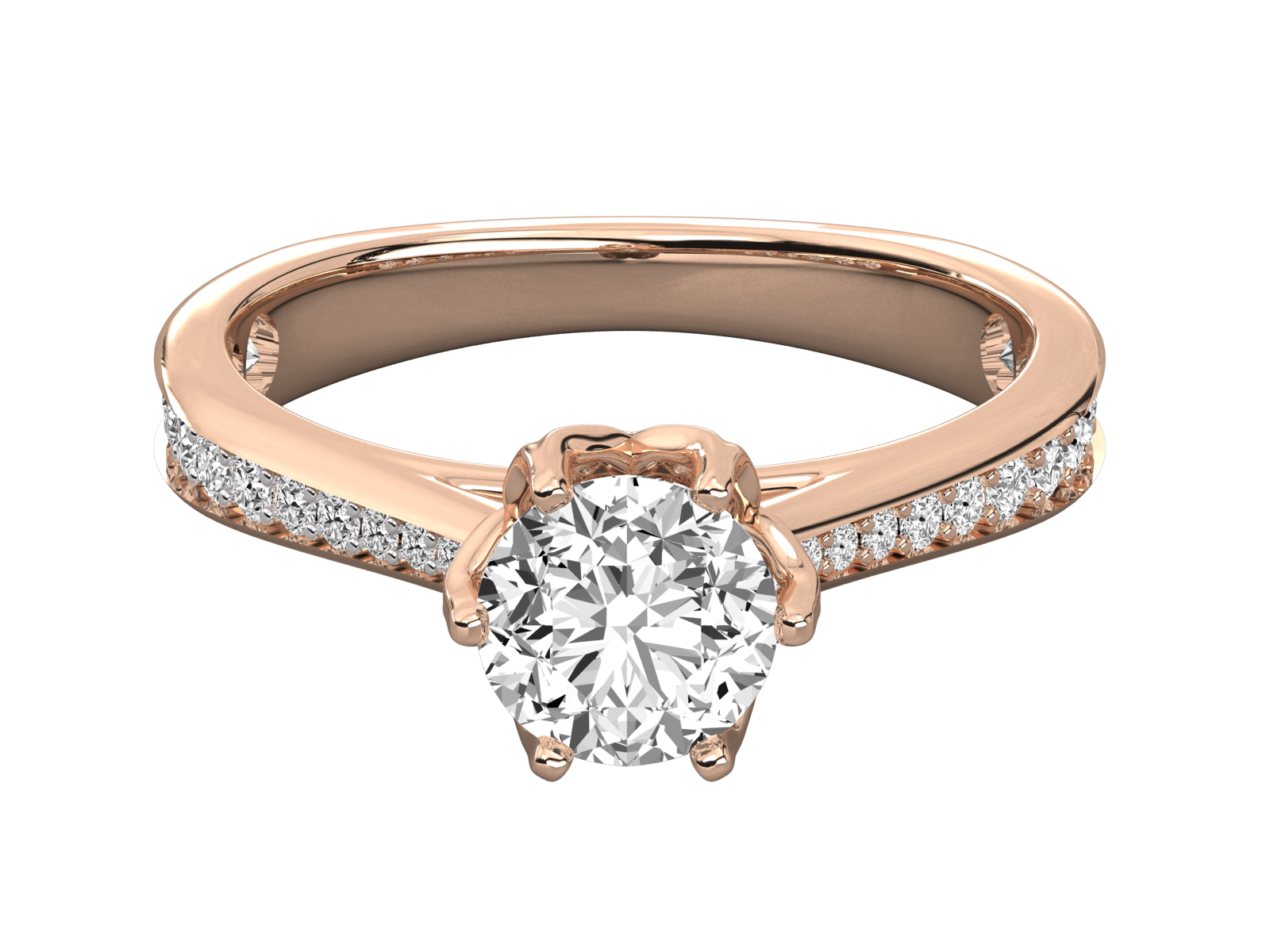 10K GOLD SOLITAIRE LAB GROWN DIAMOND LADIES  RING.