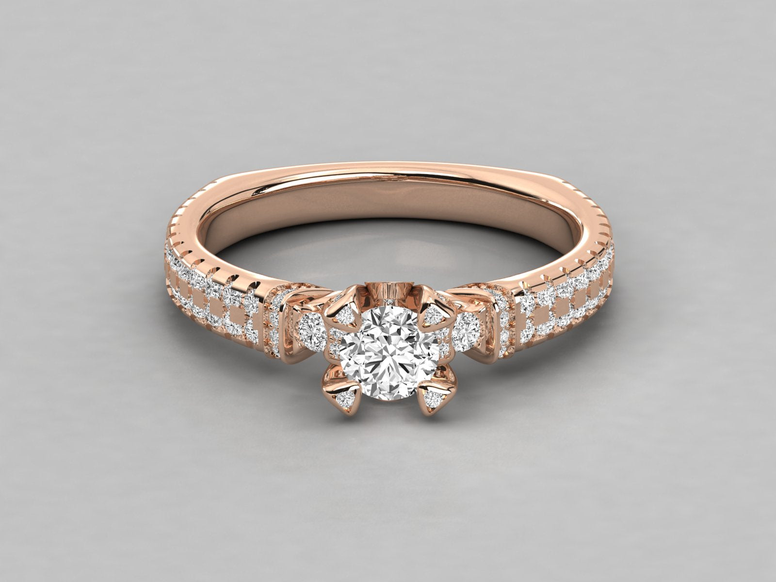 10K GOLD SOLITAIRE  LAB GROWN DIAMOND LADIES  RING.