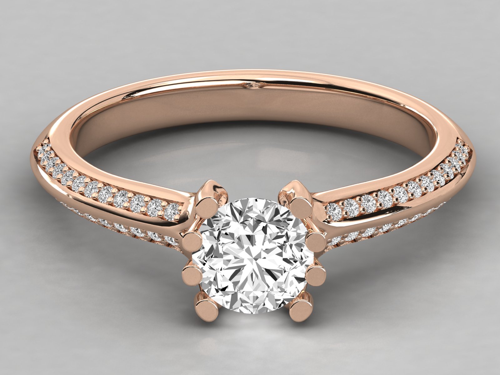 10K GOLD SOLITAIRE  LAB GROWN DIAMOND LADIES  RING.