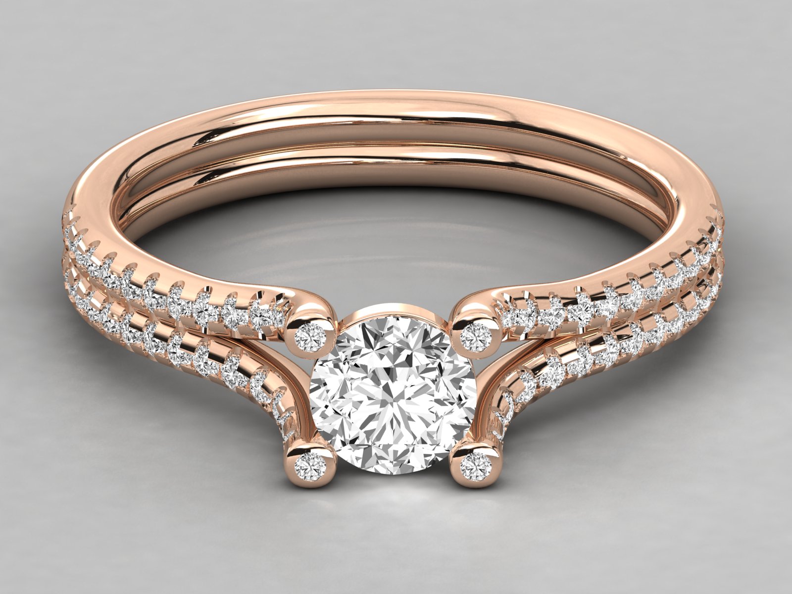 10K GOLD SOLITAIRE LAB GROWN DIAMOND LADIES  RING.