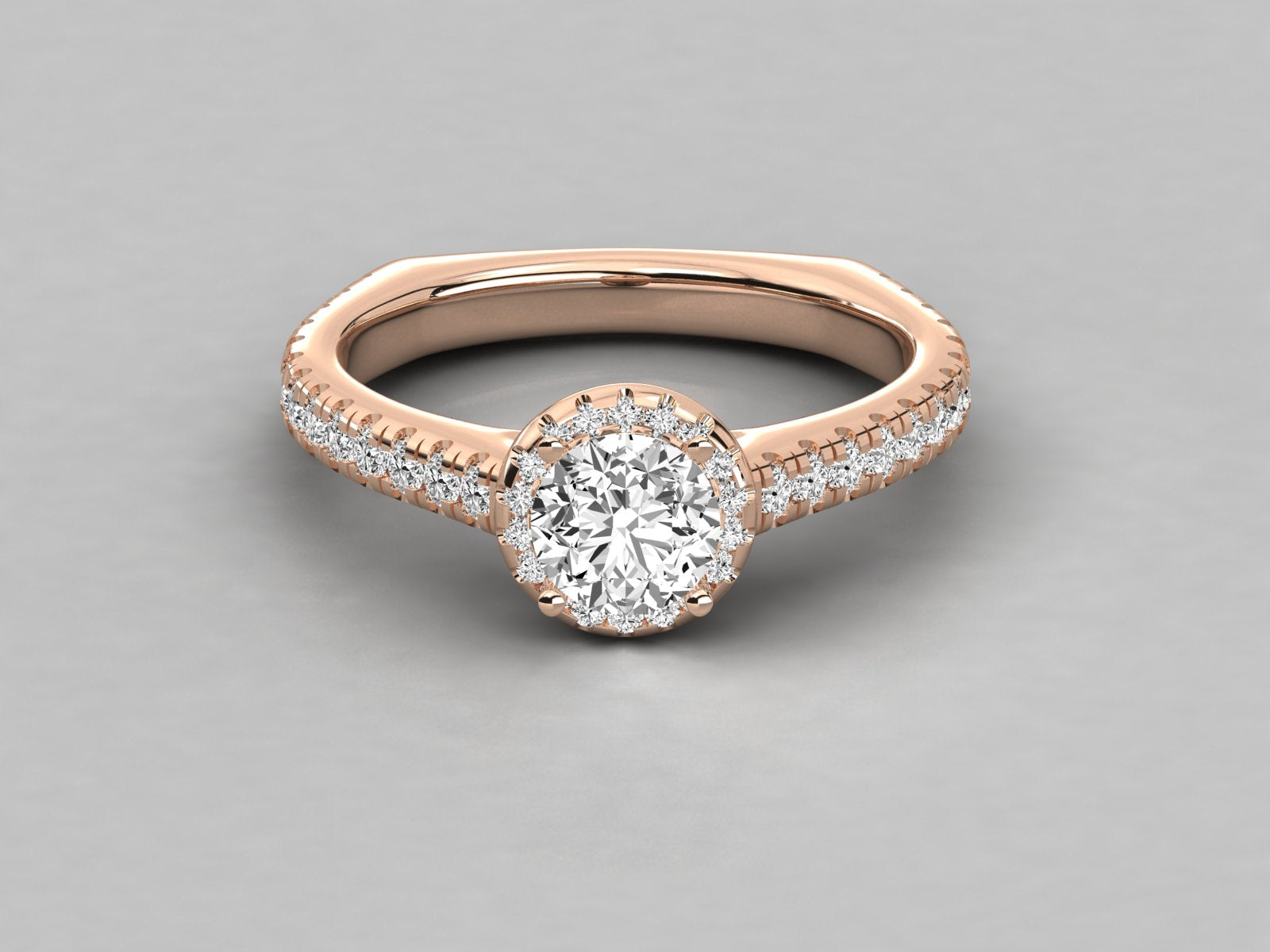 14K GOLD SOLITAIRE  DIAMOND LADIES BRILLIANT RING.