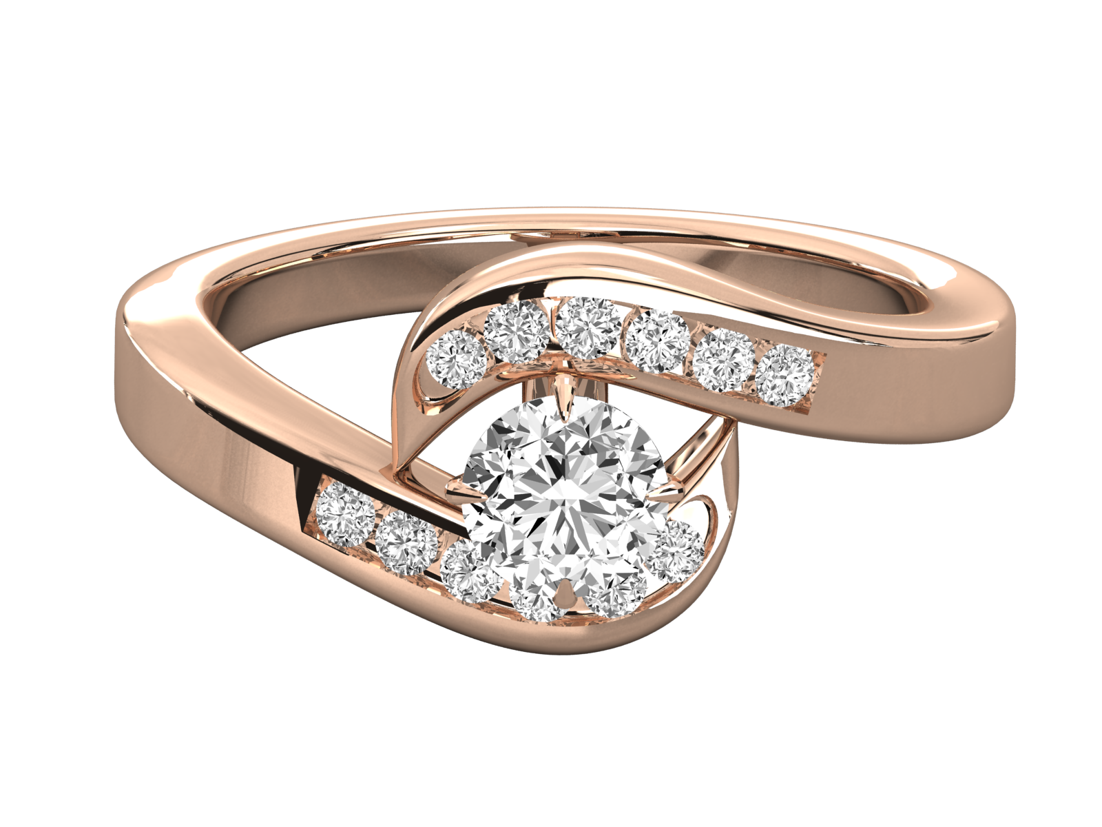 10K GOLD SOLITAIRE  LAB GROWN DIAMOND LADIES RING.