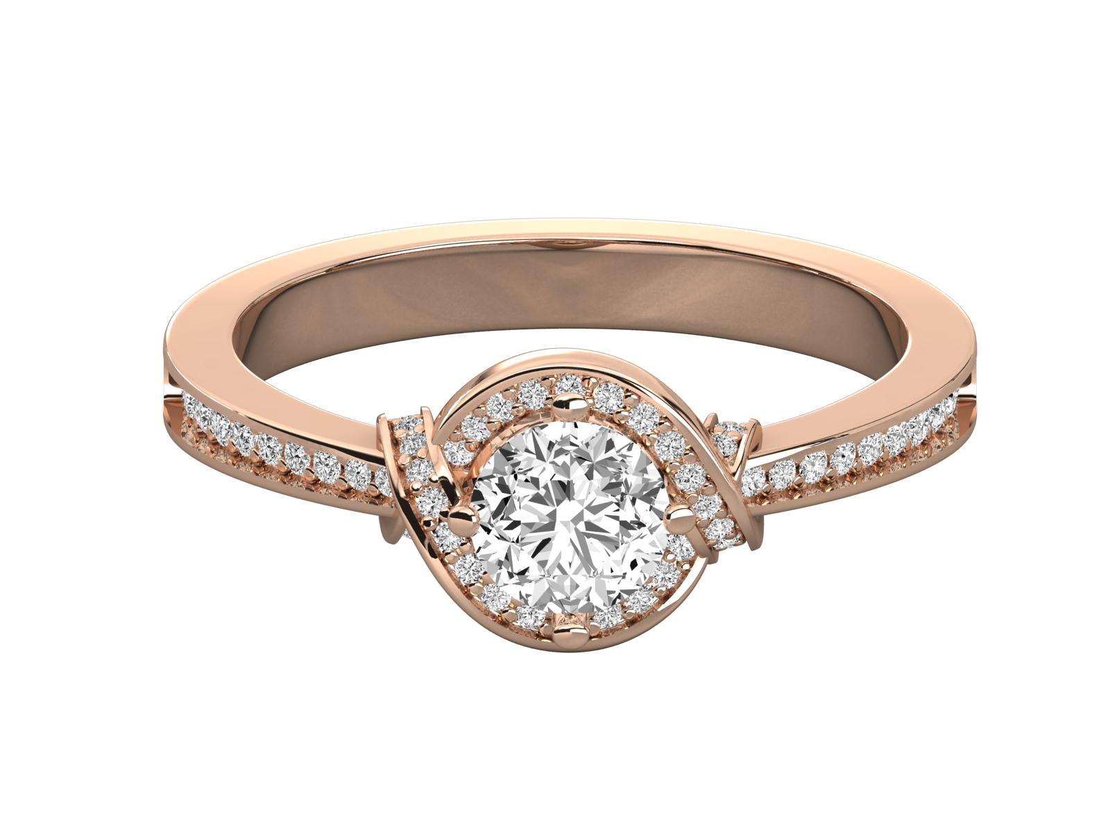 10K GOLD SOLITAIRE DIAMOND RING.