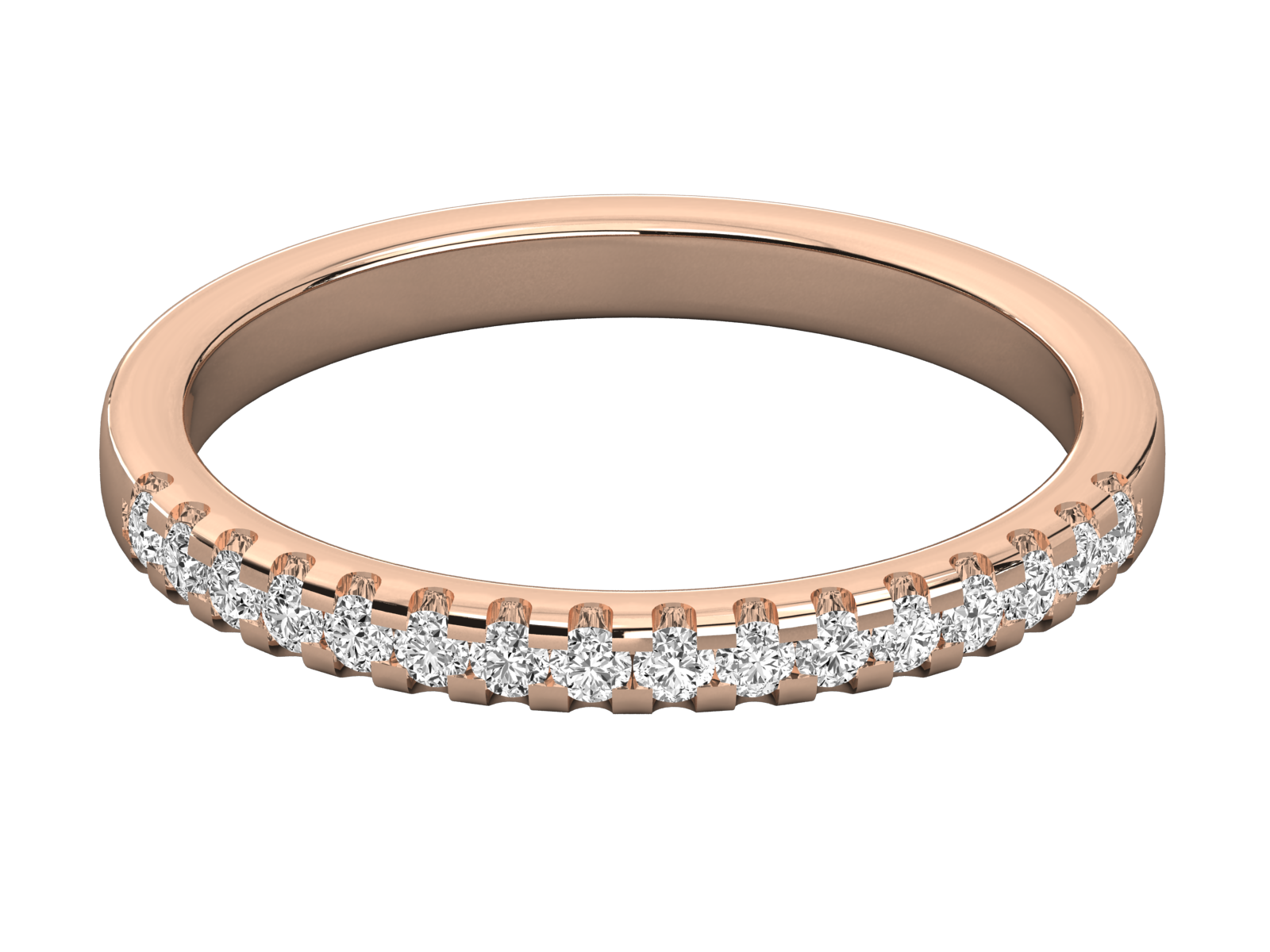 10K GOLD  LAB GROWN DIAMOND LADIES BAND RING.